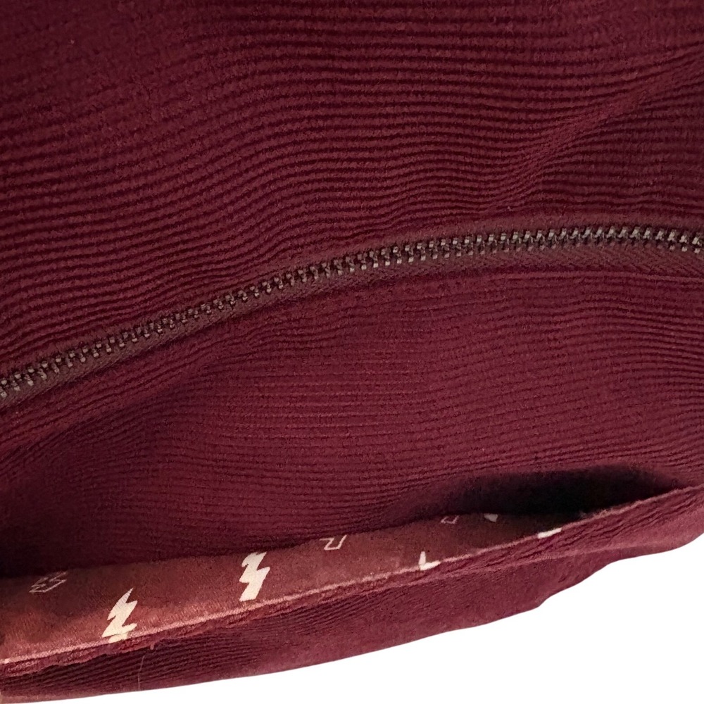 Rad Rev Burgundy Corduroy Backpack Lightning Bolt Lining Mini Diaper Bag Travel - Picture 9 of 12